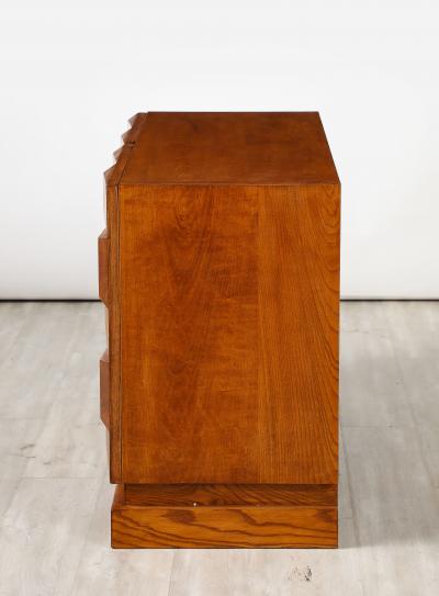 Italian Contemporary Carved Oak Two Door Cabinet