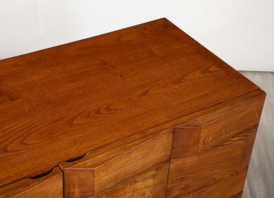 Italian Contemporary Carved Oak Two Door Cabinet