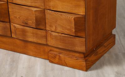 Italian Contemporary Carved Oak Two Door Cabinet