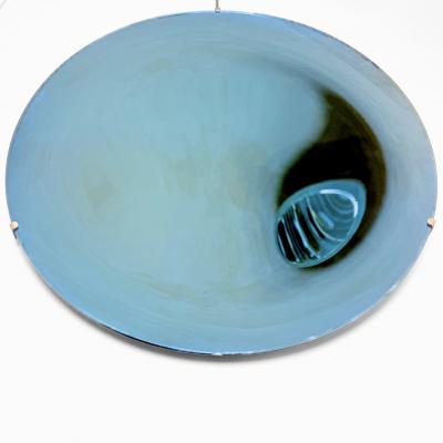 Italian Contemporary Large Concave and Curved Blu Mirror