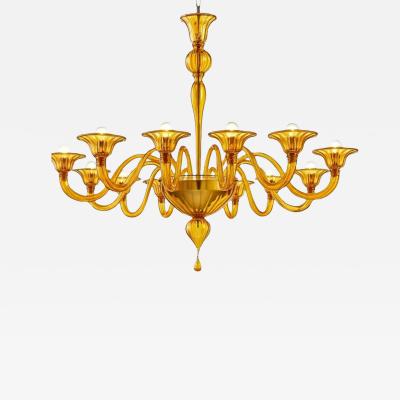 Italian Contemporary Modern Elegant Rigadin Murano Glass Chandelier