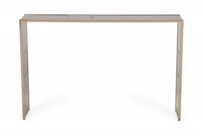 Italian Contemporary Smoked Mirror Console Table