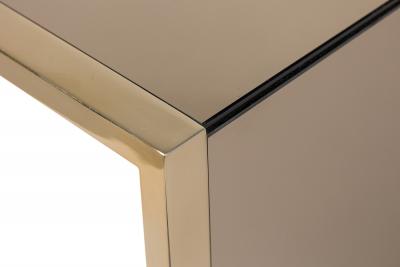 Italian Contemporary Smoked Mirror Console Table