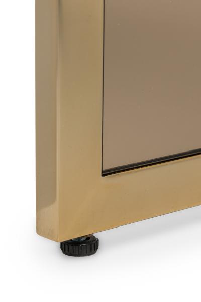 Italian Contemporary Smoked Mirror Console Table