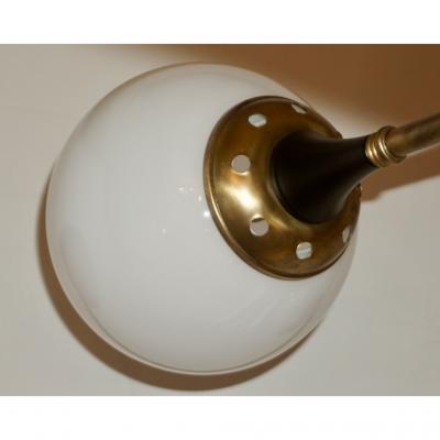 Italian Contemporary White Black Brass 24 Light Modern Asymmetric Chandelier