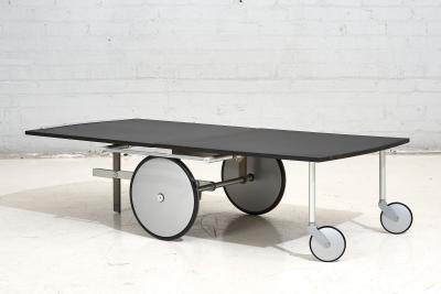 Italian Convertible Bar Cart Coffee Table Raul Barbieri for Ycami 1990