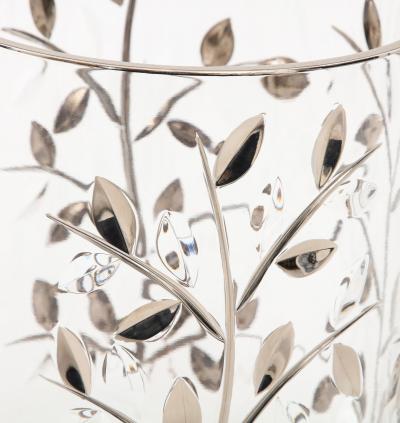 Italian Crystal Waste Basket and Tissue Cover