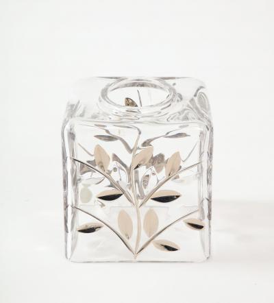 Italian Crystal Waste Basket and Tissue Cover