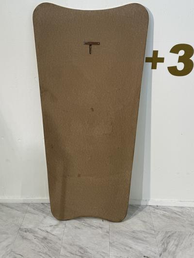 Italian Curvilinear Brass Mirror 1950s