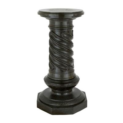 Italian Dark Green Serpentine Marble Pedestal Column