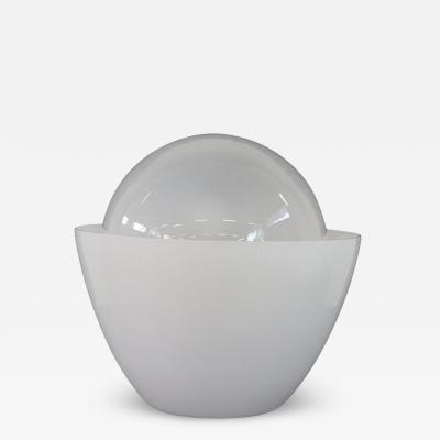 Italian Design Murano Glass White Large Table Lamp 1970s