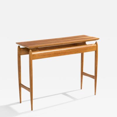 Italian Designer Console Table in Wood Italy 1950s