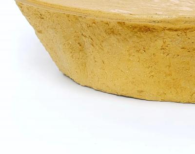 Italian Designer Modern Organic Texture Customizable Mustard Yellow Coffee Table