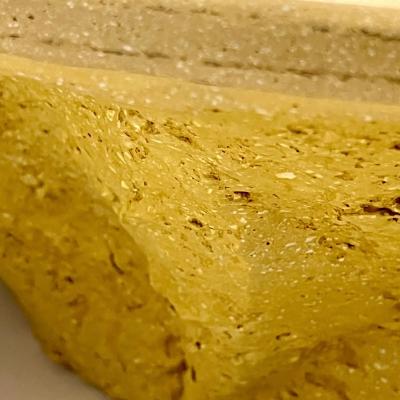 Italian Designer Modern Organic Texture Customizable Mustard Yellow Coffee Table