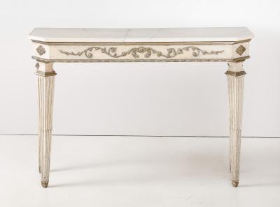 Italian Directoire Carved and Painted Console Table circa 1810