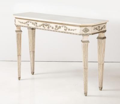 Italian Directoire Carved and Painted Console Table circa 1810