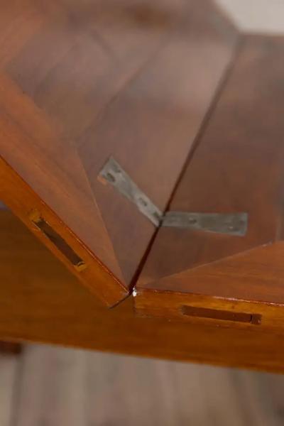 Italian Early 19th Century Walnut Folding Table with Tapered Legs