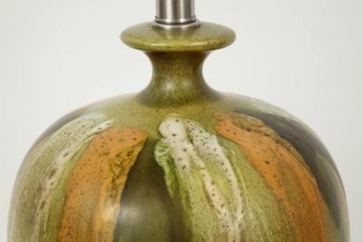 Italian Earthtone Glazed Ceramic Lamps