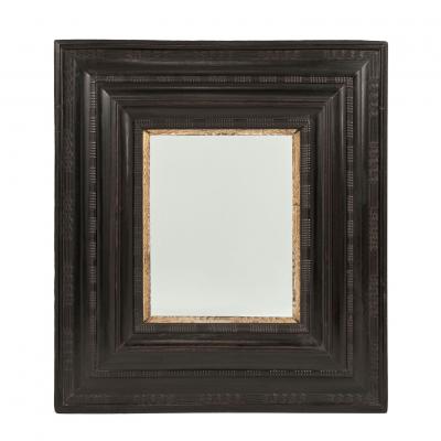 Italian Ebonized and Giltwood Mirror