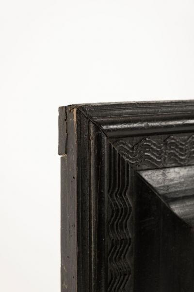 Italian Ebonized and Giltwood Mirror