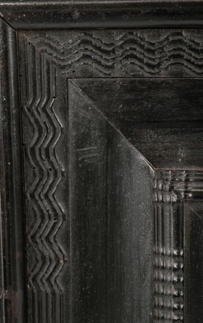 Italian Ebonized and Giltwood Mirror