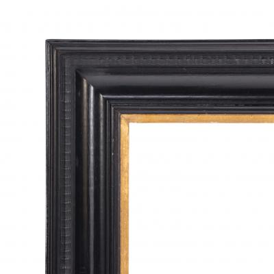 Italian Ebonized and Giltwood Picture or Mirror Frame C 1940 