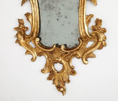 Italian Eighteenth Century Rococo Carved and Gilded Wood Mirror