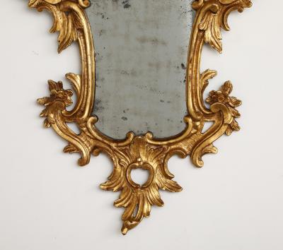 Italian Eighteenth Century Rococo Carved and Gilded Wood Mirror