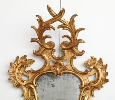 Italian Eighteenth Century Rococo Carved and Gilded Wood Mirror