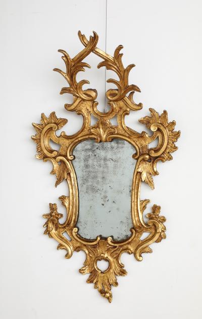 Italian Eighteenth Century Rococo Carved and Gilded Wood Mirror