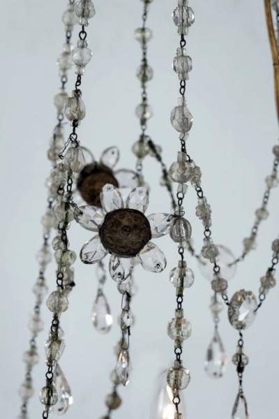 Italian Empire Crystal Single Light Chandelier