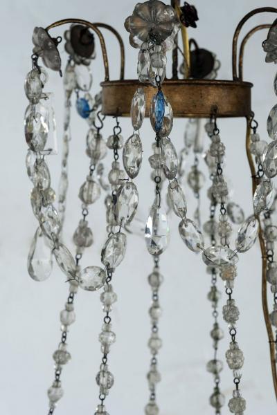 Italian Empire Crystal Single Light Chandelier