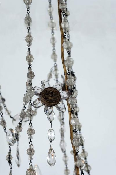 Italian Empire Crystal Single Light Chandelier