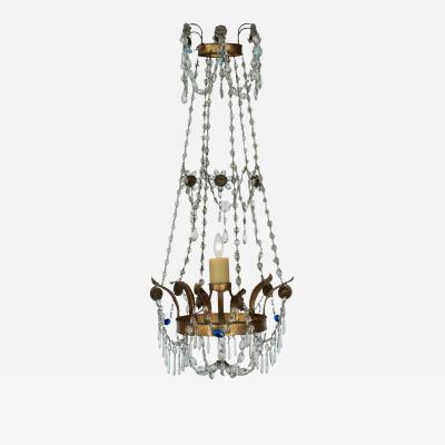 Italian Empire Crystal Single Light Chandelier