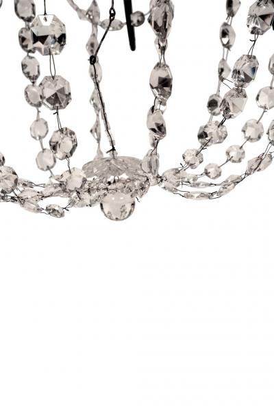 Italian Empire Crystal and Gilt Tole Chandelier
