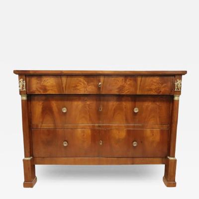 Italian Empire Walnut Antique Chest of Drawers with Secrets restored