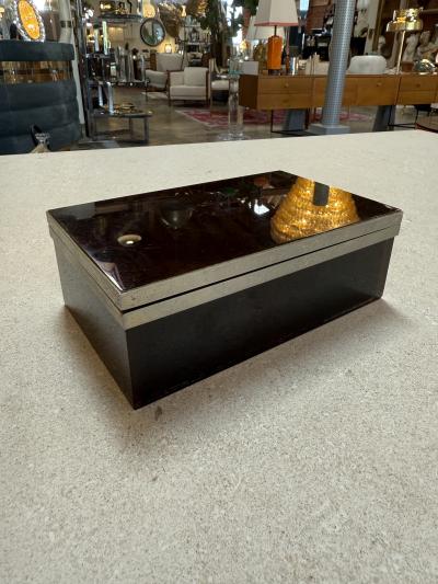 Italian Faux Tortoiseshell and Brass Box 1970s