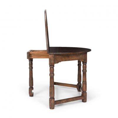 Italian Flip Top Marquetry Table