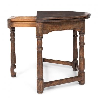 Italian Flip Top Marquetry Table