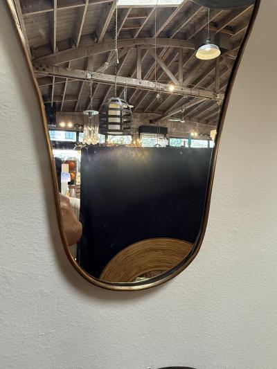 Italian Freeform Brass Wall Mirror