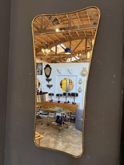 Italian Freeform Brass Wall Mirror