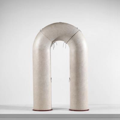 Italian Freestanding Parchment Cabinet circa 1970