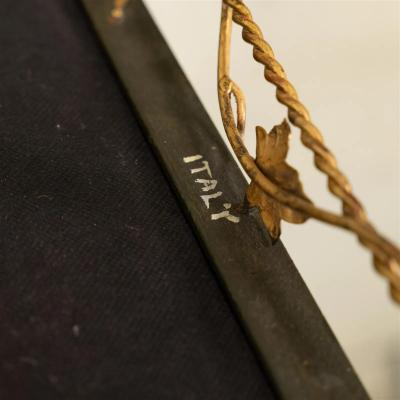 Italian Gilt Metal Floral Bench