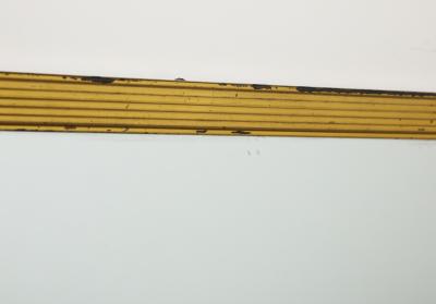 Italian Gilt Metal Ribbed Mirror circa 1970