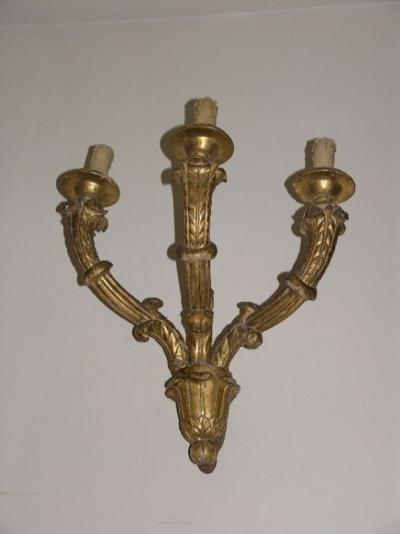 Italian Gilt Wood Wall Sconce