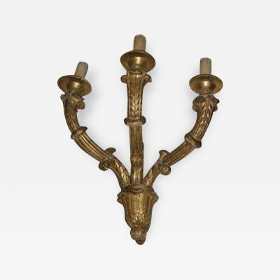 Italian Gilt Wood Wall Sconce