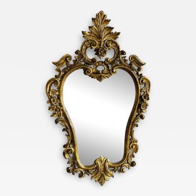 Italian Gilt Wood Wall or Console Mirror Pier Commode Mirror