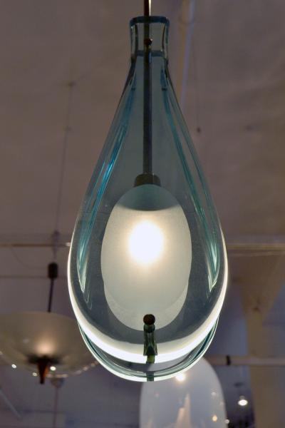 Italian Glass Pendants in the Manner of Max Ingrand