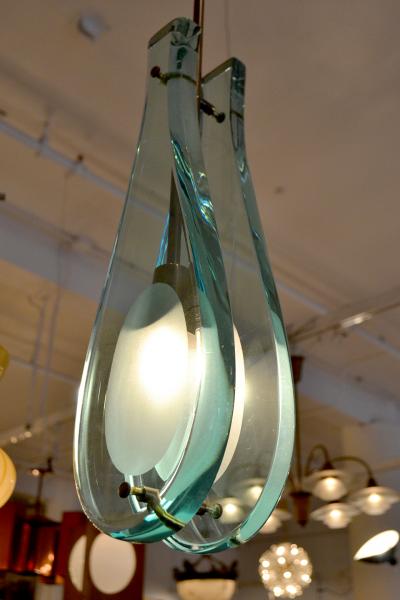 Italian Glass Pendants in the Manner of Max Ingrand