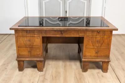 Italian Glass Top Desk 20th Century